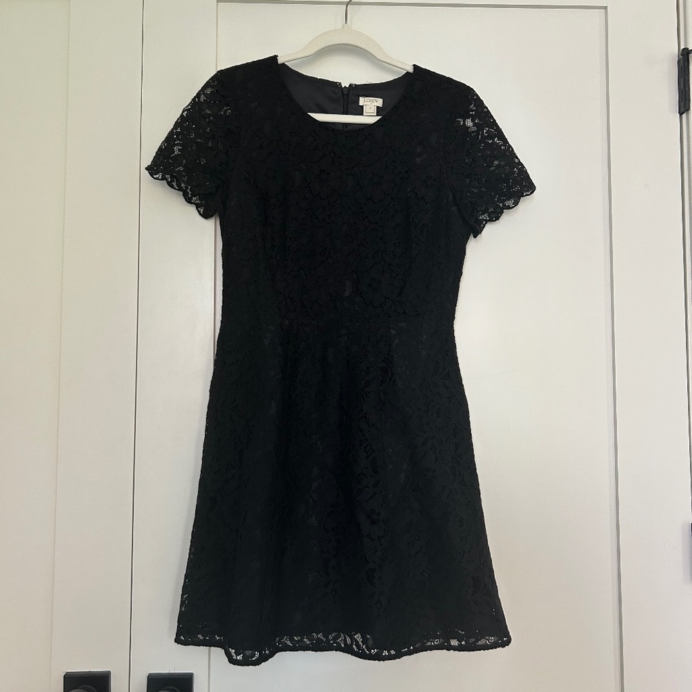 J. Crew black lace dress